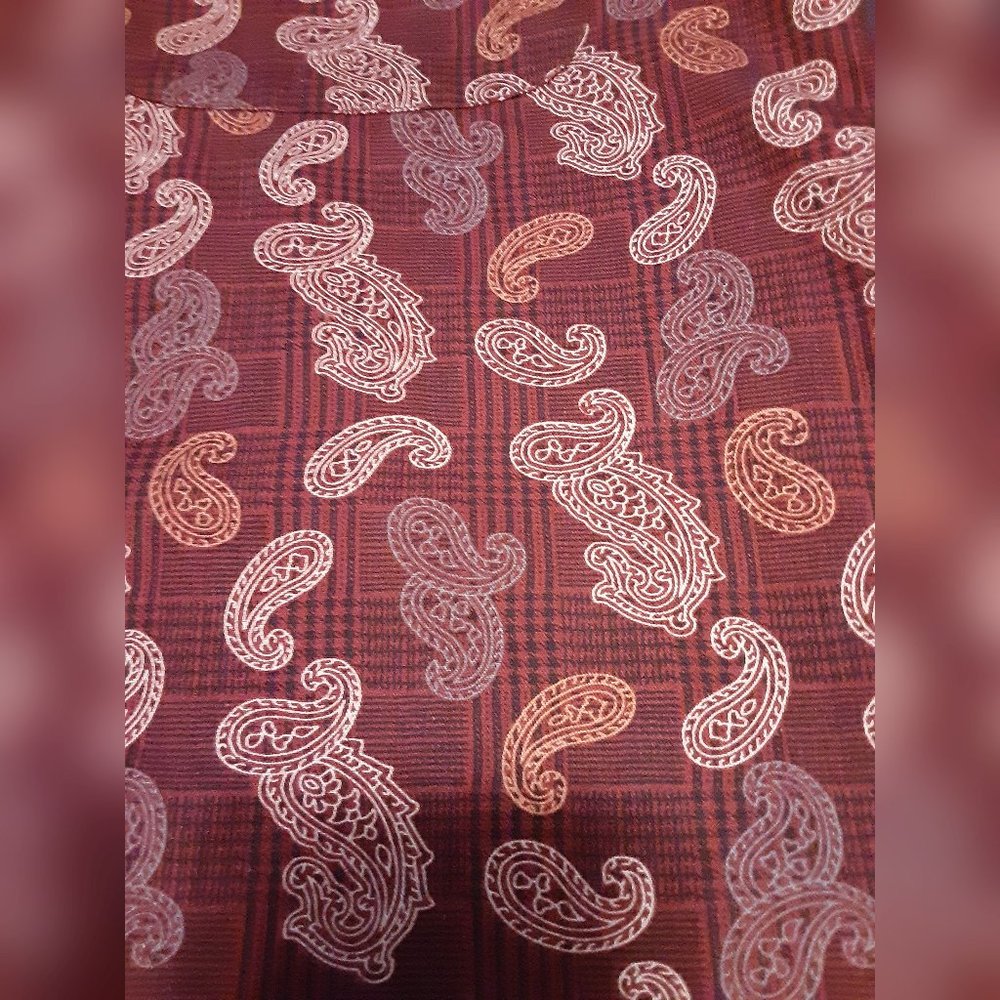Vintage Men's Button Down Paisley Print Shirt 70's 80's 100%Cotton